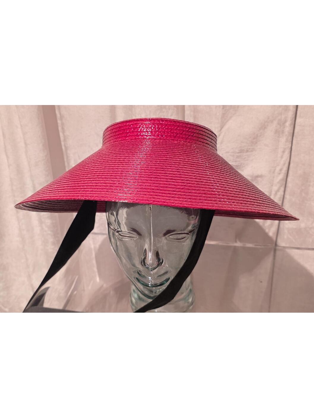 Gucci Red Boater Hat With Ribbon